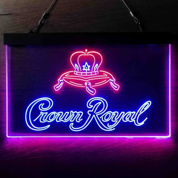 Crown Royal Classic Logo Dual LED Neon Light Sign